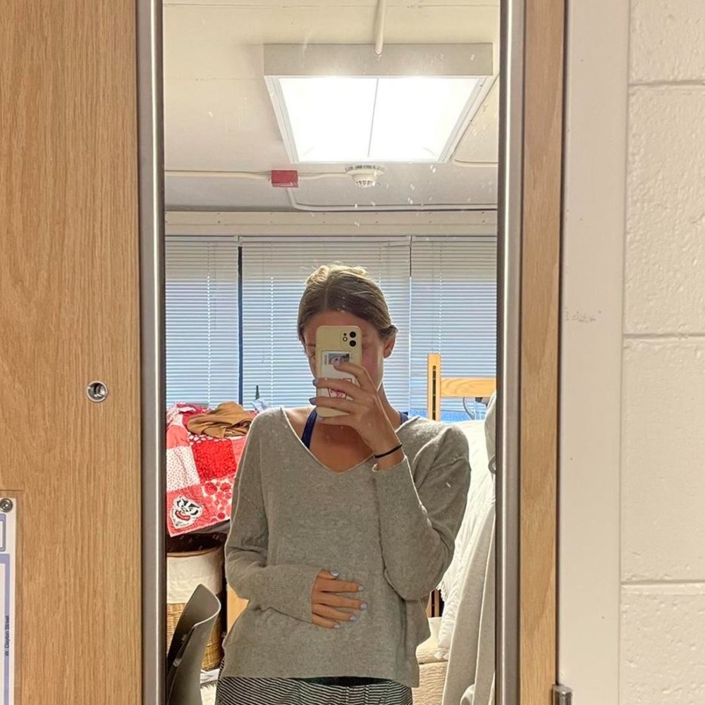 Free People cashmere grey sweater